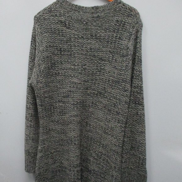 Size 3X Effeci Woman Long Sweater 100% Acrylic Black/Grey Long Sweater - Picture 10 of 13